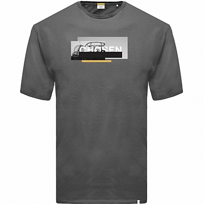 Ανδρικό μπλουζάκι με στάμπα σε ανθρακί χρώμα