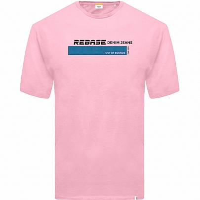 Ανδρικό μπλουζάκι με στάμπα σε ροζ