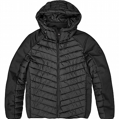 Μπουφάν puffer neoprene σε μαύρο