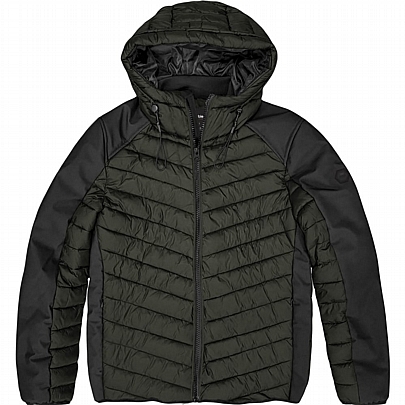 Μπουφάν puffer neoprene σε χακί