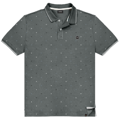 Polo pique all-over print σε agave green