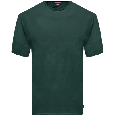 T-shirt απλό βαμβακερό σε πράσινο σκούρο