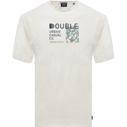 Double T-shirt με τύπωμα σε χρώμα εκρού
