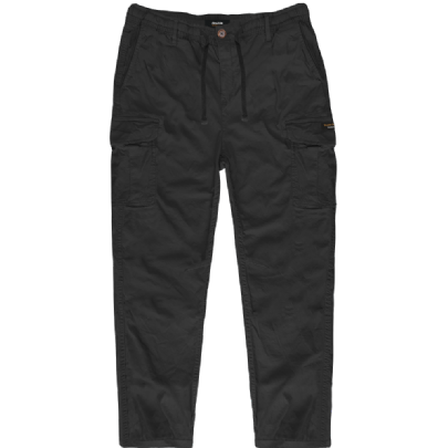 Cargo pants με λάστιχο στήν μέση σε χρώμα μαύρο