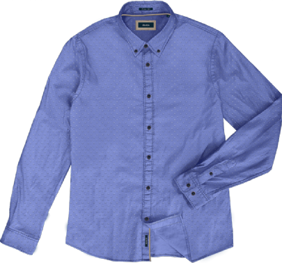 Ανδρικό πουκάμισο all over print σε χρώμα μπλέ ανοιχτό