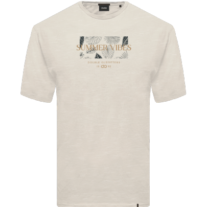 Flama T-Shirt με τύπωμα σε μπεζ ανοιχτό
