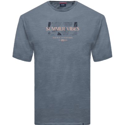 Flama T-Shirt με τύπωμα stone blue