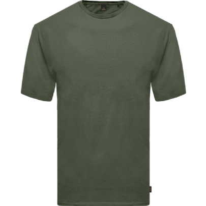 T-shirt απλό βαμβακερό σε χακί
