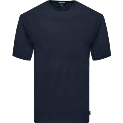 T-shirt απλό βαμβακερό σε μπλε σκούρο