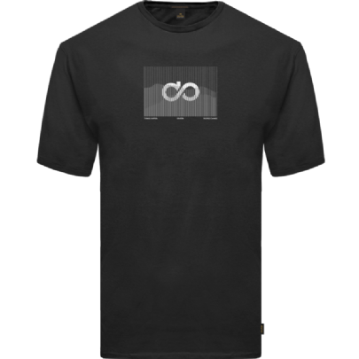 T-Shirt with thin high density print σε μαύρο