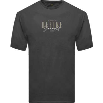 T-Shirt with Double Pressed print σε ανθρακί