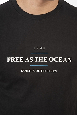 T-Shirt with Double Pressed print σε μαύρο