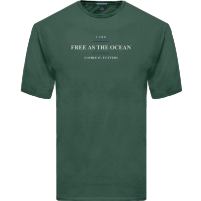 T-Shirt with Double Pressed print σε πράσινο σκούρο