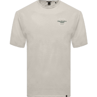 Ανδρικό T-shirt με σταμπα μπρος και πίσω σε χρώμα του Πάγου