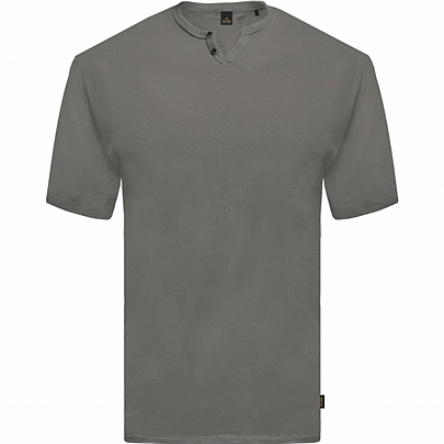 Ανδρικό t-shirt henley v-neck σε χρώμα smoke