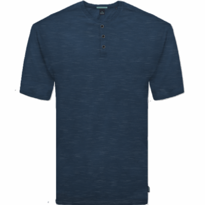 T-Shirt Henley με λαιμόκοψη σε μπλε