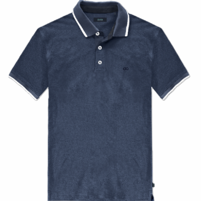 Polo Pique Melange σε indigo