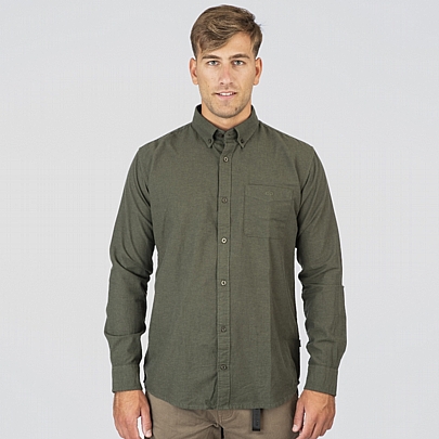 Πουκάμισο μακρυμάνικο Premium με τσέπη σε πράσινο σκούρο Πουκάμισο μακρυμάνικο Premium με τσέπη σε πράσινο σκούρο