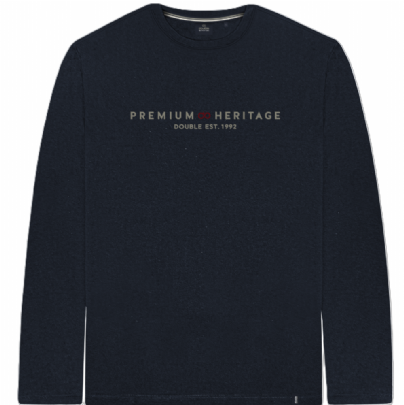 T-shirt μακρυμάνικο με τύπωμα σε μπλε σκούρο