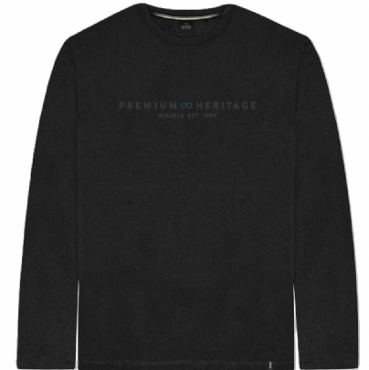 T-shirt μακρυμάνικο με τύπωμα σε μαύρο