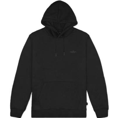 Hoodie with High Density Print (Brushed Fleece)σε μαύρο