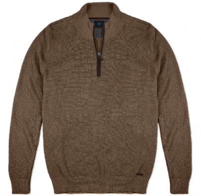 Knit Half-Zip σε κάμελ