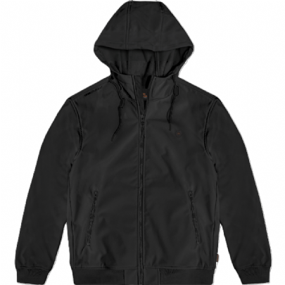 Jacket Bomber λεπτό με fleece επένδυση σε μαύρο  Jacket Bomber λεπτό με fleece επένδυση σε μαύρο