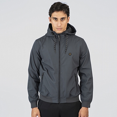 Jacket Bomber λεπτό με fleece επένδυση σε μπλε