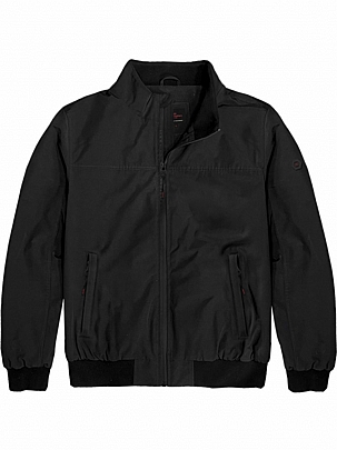 Bomber Jacket λεπτό με επένδυση fleece σε μαύρο