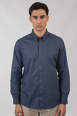 All over print πουκάμισο σε μπλε