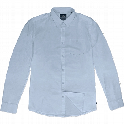 Shirt with Chest Pocket and Long Sleeves σε γαλάζιο