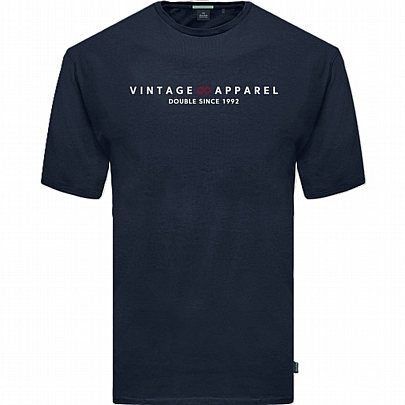 T-Shirt βαμβακερό με τύπωμα σε μπλε σκούρο