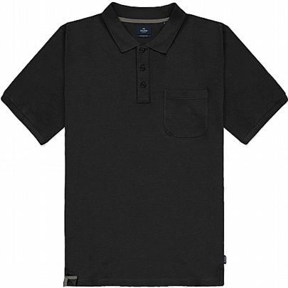 Polo pique με τσεπη σε μαυρό