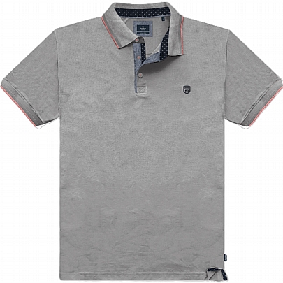 Πόλο ανδρικό πικέ premium σε γκρι 