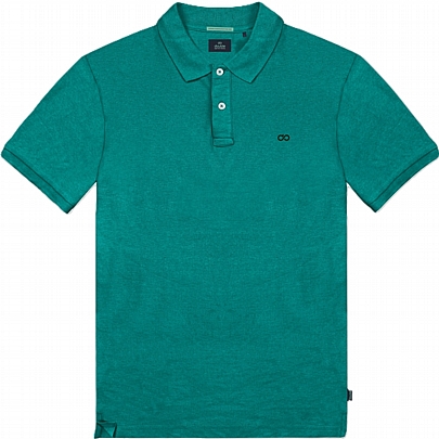 Πόλο μπλούζα με διακριτικό σχέδιο στο στήθος σε πετρόλ