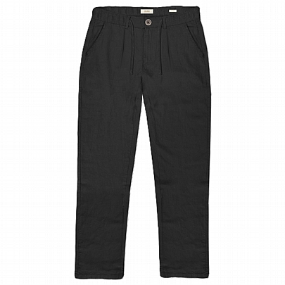 Παντελόνι Chinos λινό σε μαύρο