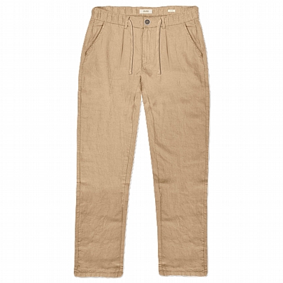 Παντελόνι Chinos λινό σε μπεζ ανοιχτό